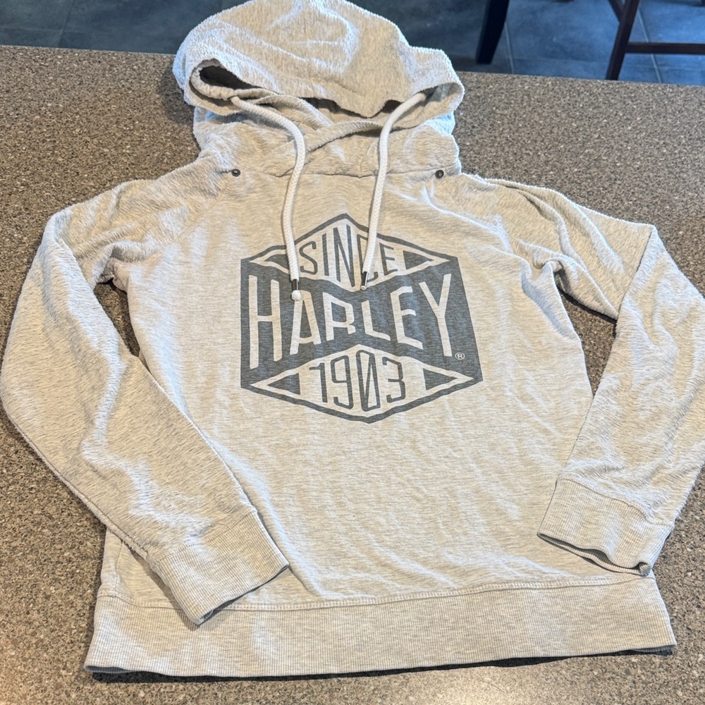 Harley-Davidson Light Gray Logo Hoodie